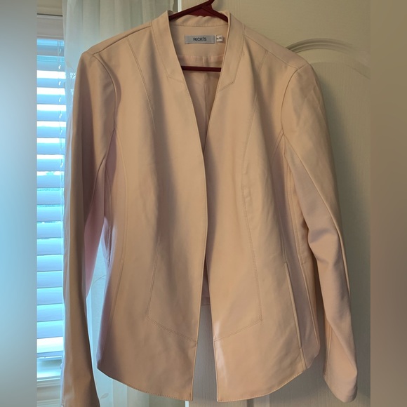 RICKIS Pretty in Pink Vegan Leather Jacket - Picture 1 of 4